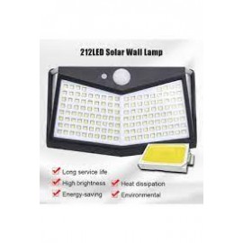 Solar 212 Led Güneş Enerjili Hareket Sensörlü 3 Modlu Bahçe Garaj Ev Aydınlatma Lambası 2xPil