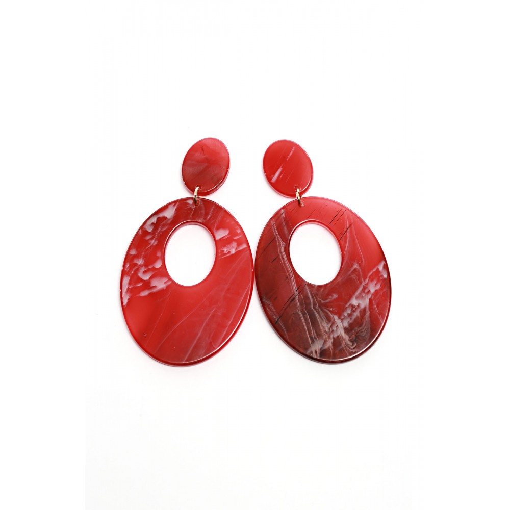 OVAL İÇİ DELİKLİ KÜPE