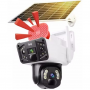 Güneş Enerjili Okam-3915 Çift Kameralı Sim Kartlı Solar 4G 6MP Dual Lens Güvenlik Kamerası En Ucuz Toptan