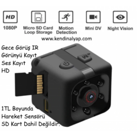 Mini Gizli Kamera Aksiyon Bakıcı Kamerası Sq11 Hareket Sensörlü SD Karta Kayıt